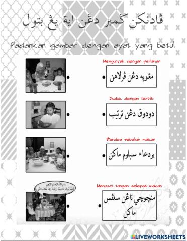 Didikan Muslim : Adab Makan dan Minum