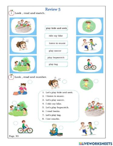 Review unit 5 Tiếng anh 2