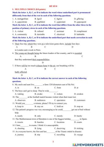 De so 8 ( On thi vao 10 )