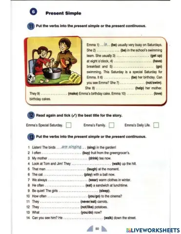 Present Simple- Present Continuous