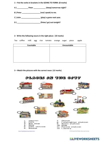 Exercises vocabulary- grammar