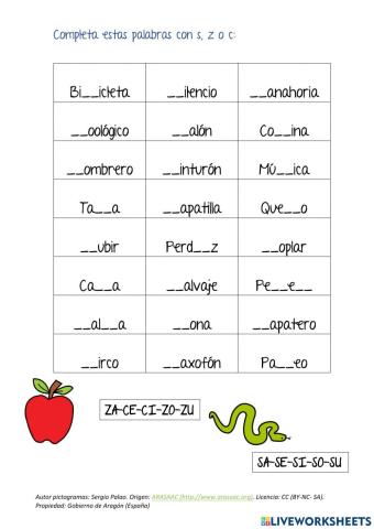 Ficha discriminacion s-z ficha 3