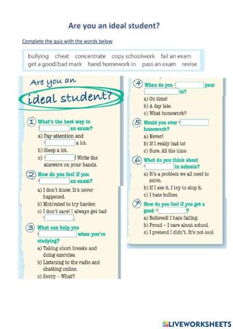 Are you an ideal student