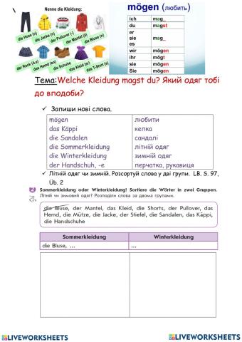 Welche Kleidung magst du?