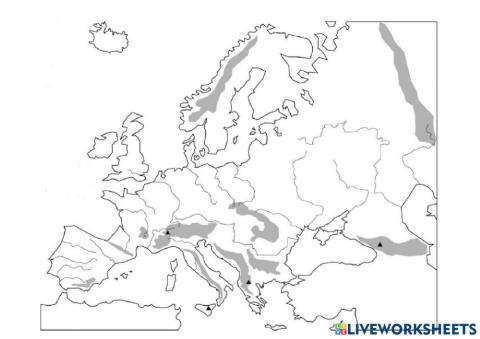 Mapa Europa Físico