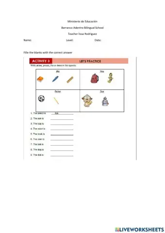 Possesive Adjectives