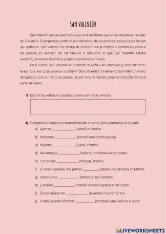 Historia de San Valentín