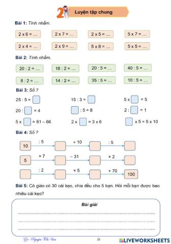 Luyện tập chung tuần 22
