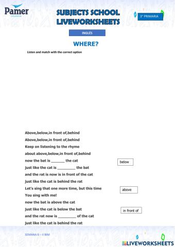 Prepositions song