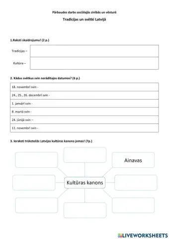 Svētki un tradīcijas Latvijā