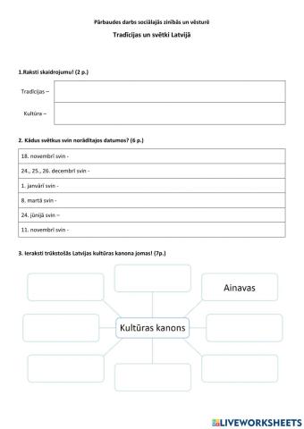 Svētki un tradīcijas Latvijā