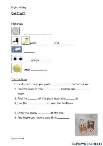 Owl Craft Writing