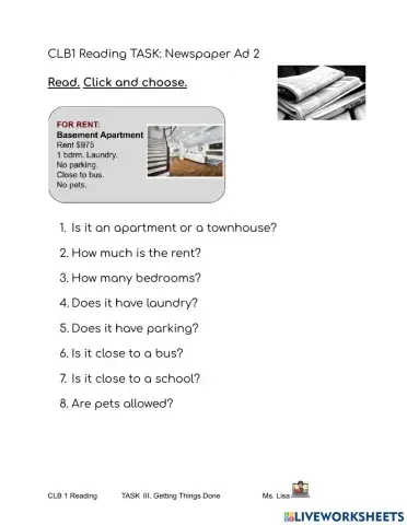 CLB 1 Reading House Ads 2