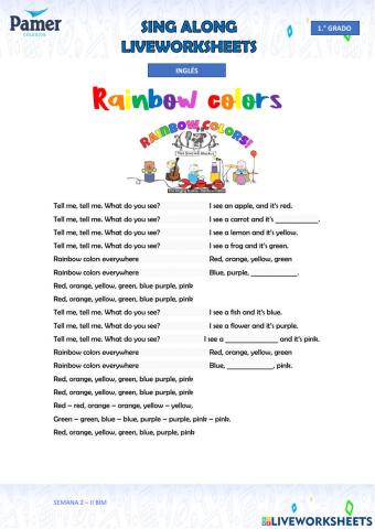 SAL-SEM2-1.º grado-ING-II BIM-RAINBOW COLORS