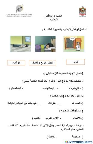 مبطلات الوضوء