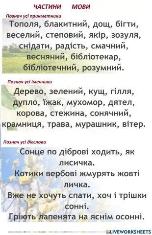 Частини мови