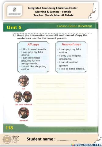 Unit 5 lesson 7