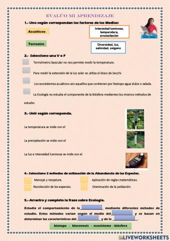 Evalúo lo Aprendido