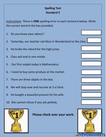 Spelling Test
