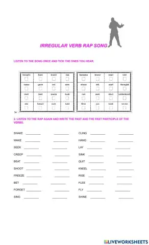 Irregular verbs rap song