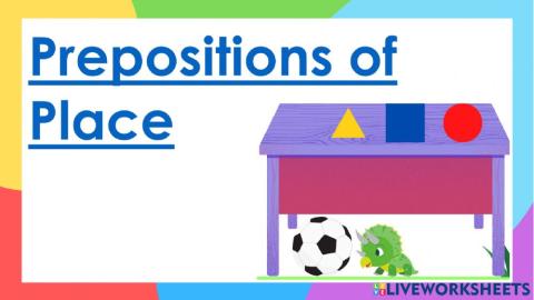 Listen and repeat: Prepositions of Place