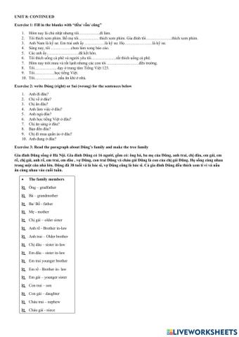 Bài tập -đâu- và -ở đâu-