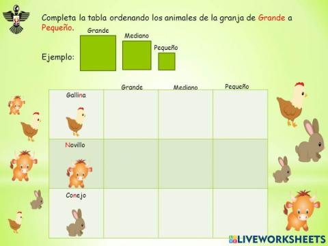 Seriación de animales