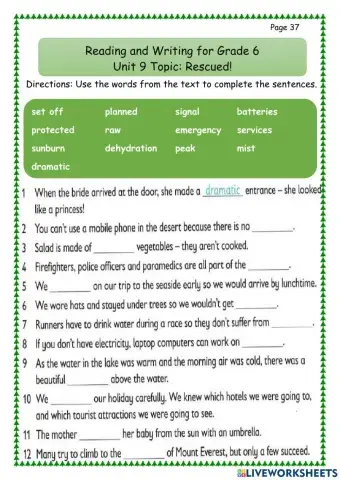 R&W 6 Unit 9 Rescued!