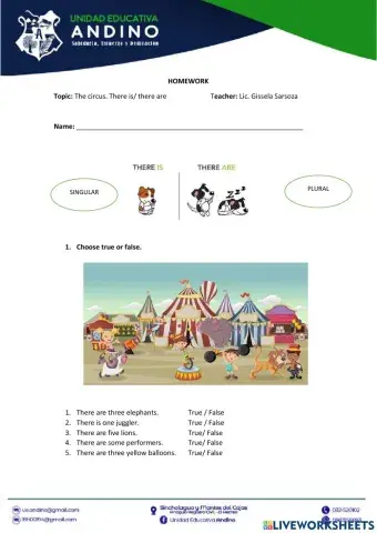 Circus. There is and there are