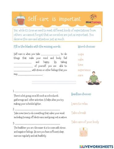 Self-care is important