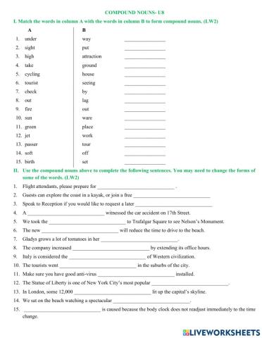Compound nouns-U8-1
