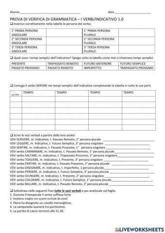 Verifica di grammatica