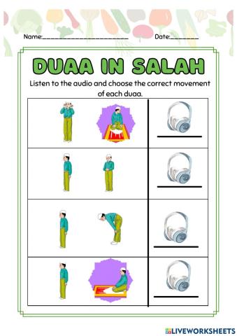 Doa-Duaa in Prayer (Salah)