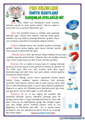 Karışımları ayırma