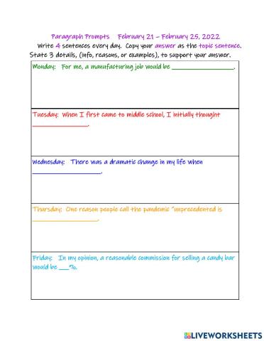 Entrepreneurship Paragraphs