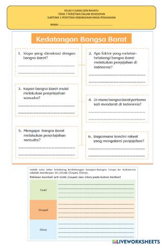 Menceritakan Masa Penjajahan