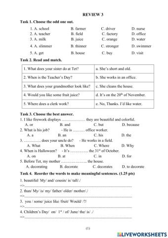 Teacher Jennifer English 4 Review 3