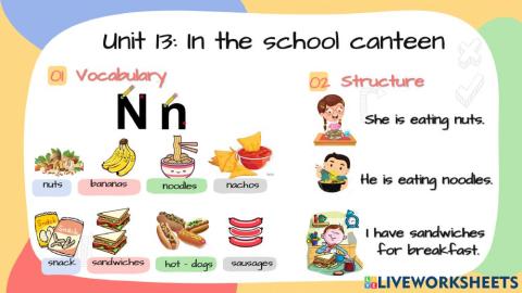 Tieng Anh 1-Unit 13-In the school canteen