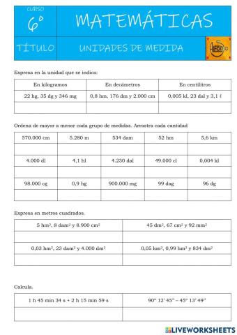Prueba de unidades de medidas