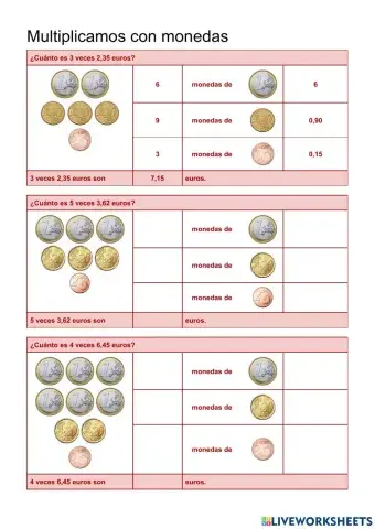Multiplicamos con dinero