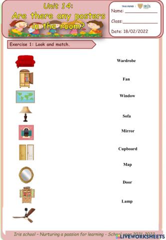 Are there any posters in the room?