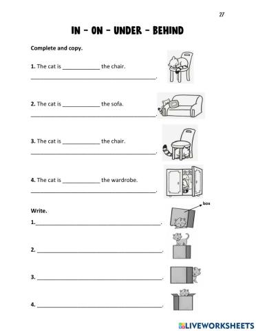 Prepositions of place