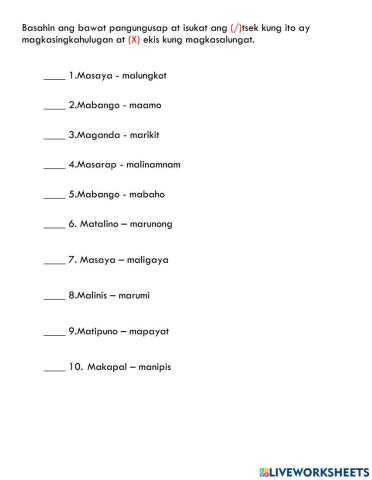 Magkasingkahulugan-magkasalungat