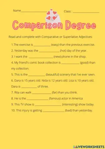 Comparison degree