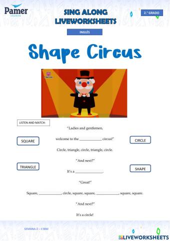 SAL-SEM2-2.º grado-ING-II BIM-SHAPE CIRCUS