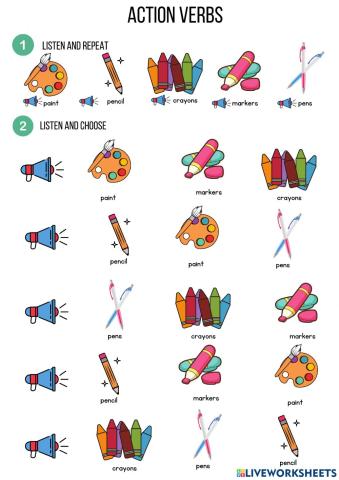 School Supplies Listening