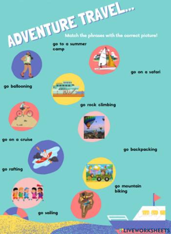 Adventure travel vocabulary
