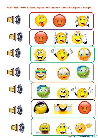 How are you? Listen and choose