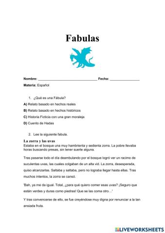 Español-Fabulas