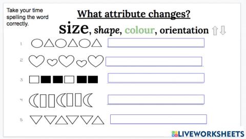 Which attribute changes?